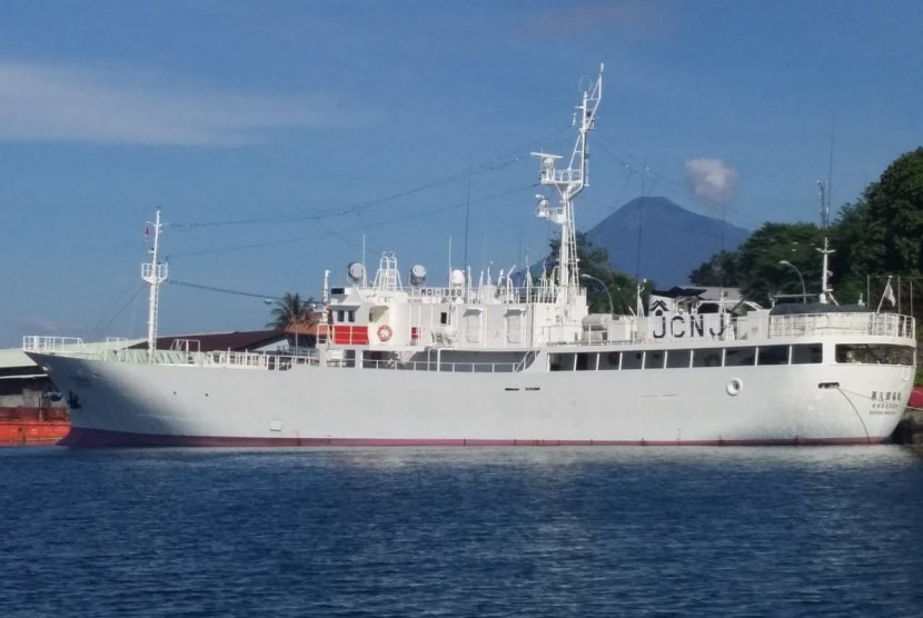 Pemerintah Jepang menghibahkan satu buah kapal pengawas perikanan Hakurei Maru kepada Indonesia (Foto: ilustrasi kapal Harukei Maru)