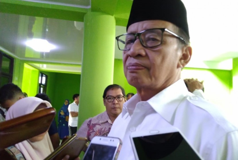 Gubernur Banten Wahidin Halim usai acara silaturahmi ulama dan umaro serta pimpinan Ormas Islam dan Majelis Agama, Senin (24/6). 