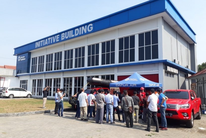 Pelatihan Wartawan liputan bencana dan daerah konflik di Human Initiative di Cimanggis, Kota Depok, Rabu (3/7/2019).