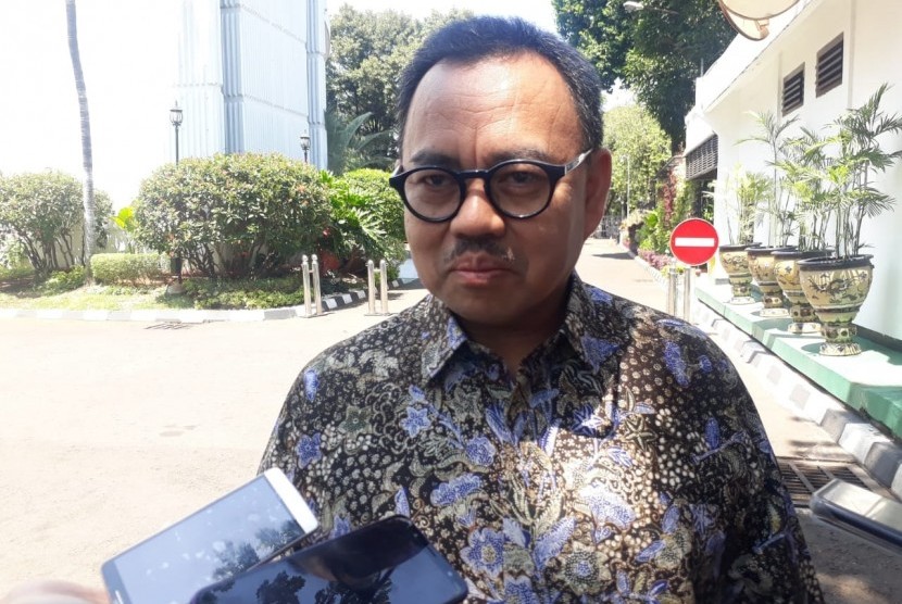Mantan Menteri Energi Sumber Daya Mineral(ESDM) Sudirman Said usai menemui Wakil Presiden Jusuf Kalla, Rabu (21/8).