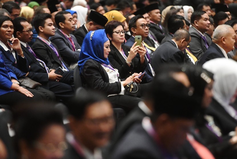 Suasana Pembukaan Orientasi dan Pemantapan Nilai-Nilai Kebangsaan bagi Anggota DPR dan DPD Terpilih Periode 2019-2024 di Jakarta, Senin (26/8/2019). 