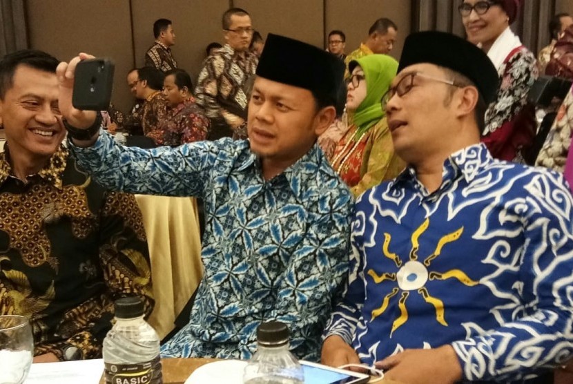 Wali Kota Bogor Bima Arya Sugiarto dan Gubernur Jawa Barat Ridwan Kamil. 