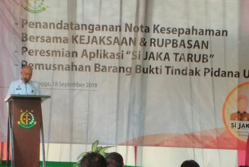 Rumah Penyimpanan Barang Bukti Sitaan (Rupbasan) dan Kejaksaan Negeri Purbalingga, menjalin kerjasama meluncurkan aplikasi web: www.sijakatarub.id.