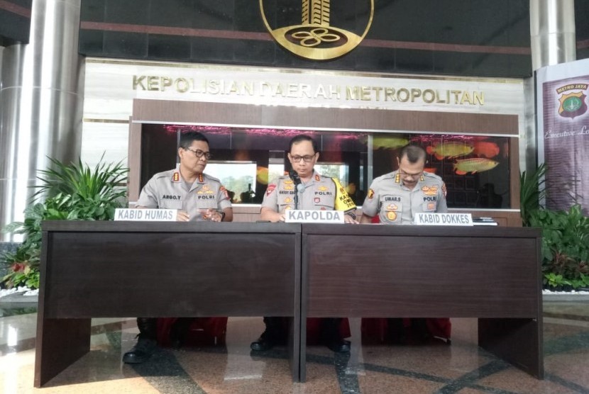 Kapolda Metro Jaya, Irjen Gatot Eddy Pramono saat konferensi pers terkait aksi unjuk rasa di depan gedung DPR/MPR RI yang berakhir ricuh, di Mapolda Metro Jaya, Rabu (25/9).