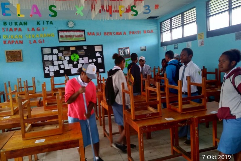 Sekolah di Papua (ilustrasi). Dinas Pendidikan, Perpustakaan dan Arsip Daerah Provinsi Papua mengklaim 80 persen SMA, SMK dan Sekolah Luar Biasa (SLB) siap dibuka pada awal 2021.