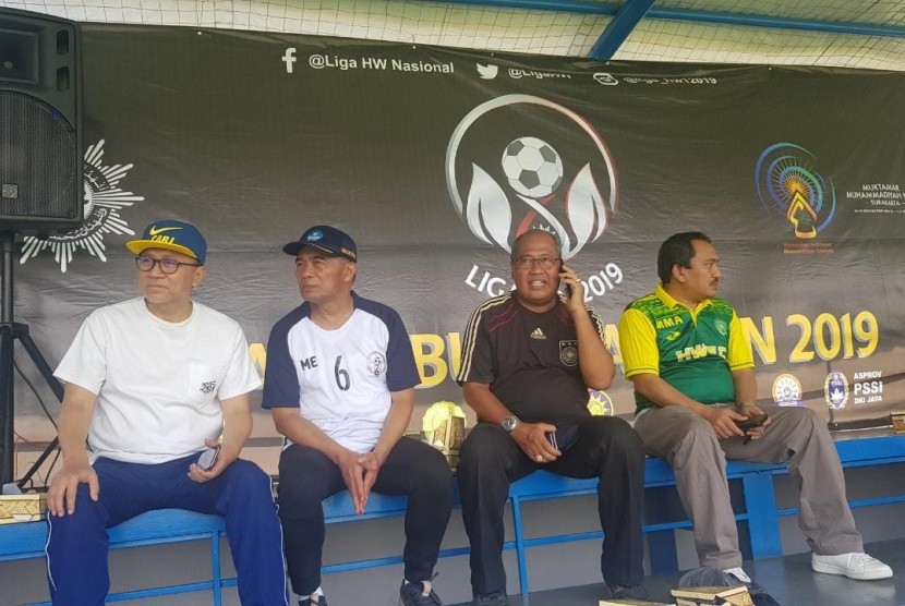 Angkatan Muda Muhammadiyahnya (AMM) menggelar turnamen sepak bola Liga Hizbul Wathan (HW) I tahun 2019 di Lapangan Pancoran Field Soccer, Jakarta Selatan, Ahad (13/10). 