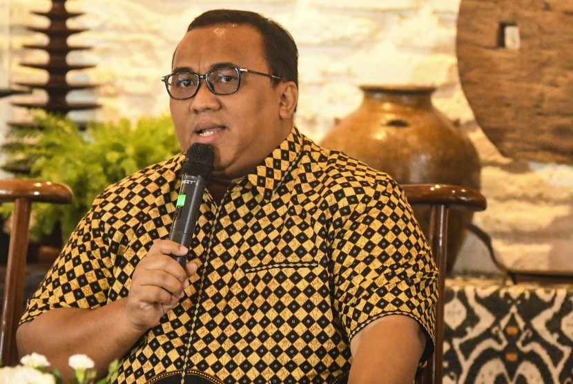 Presiden Konfederasi Serikat Pekerja Seluruh Indonesia (KSPSI) Andi Gani Nena Wea