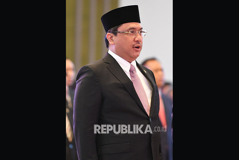 Ketua Badan Pemeriksa Keuangan (BPK) Agung Firman Sampurna mengucapkan sumpah jabatan di gedung Mahkamah Agung (MA), Jakarta, Kamis (24/10/2019).