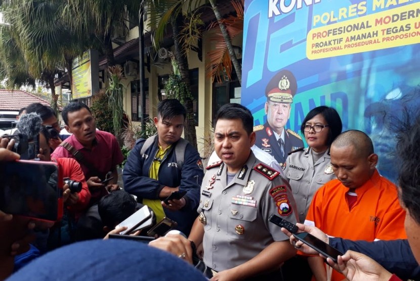 Polres Malang Kota (Makota) merilis kasus pencurian motor di Mapolresta Malang, Senin (4/11).