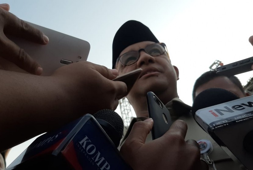 Gubernur DKI Jakarta Anies Baswedan di lokasi acara Reuni 212, Monas, Jakarta Pusat, Senin (2/12)