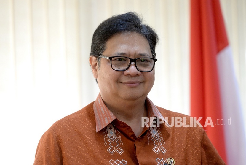 Menteri Koordinator Bidang Perekonomian Airlangga Hartarto (Republika/Wihdan)