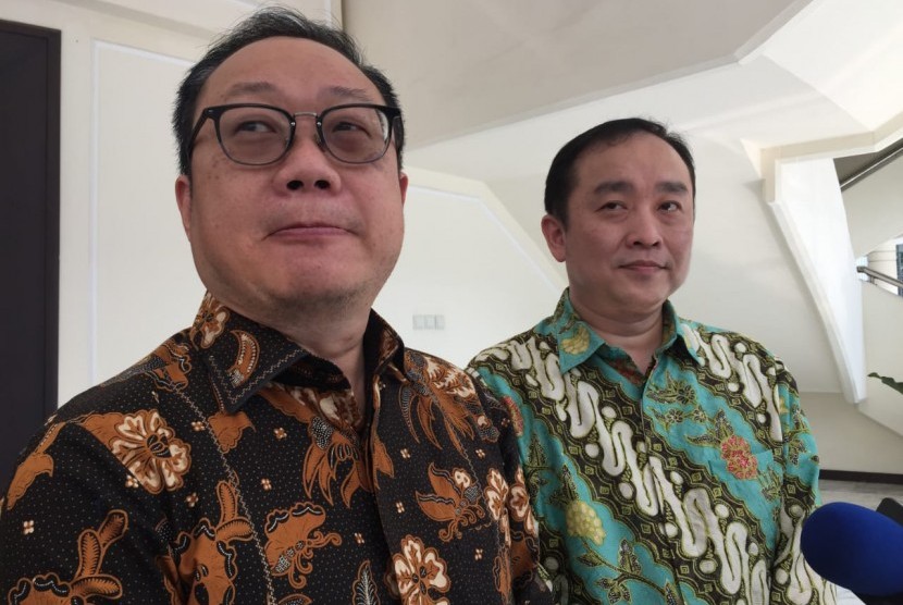 Direktur Umum PT. Visionet Internasional (OVO) Karaniya Dharmasaputra usai menemui Wakil Presiden KH Maruf Amin di Kantor Wapres, Jakarta, Kamis (5/12).