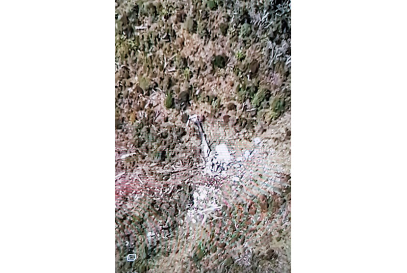 Lokasi penemuan puing helikopter MI-17 di Pegunungan Mandala, Distrik Oksop, Pegunungan Bintang, Papua