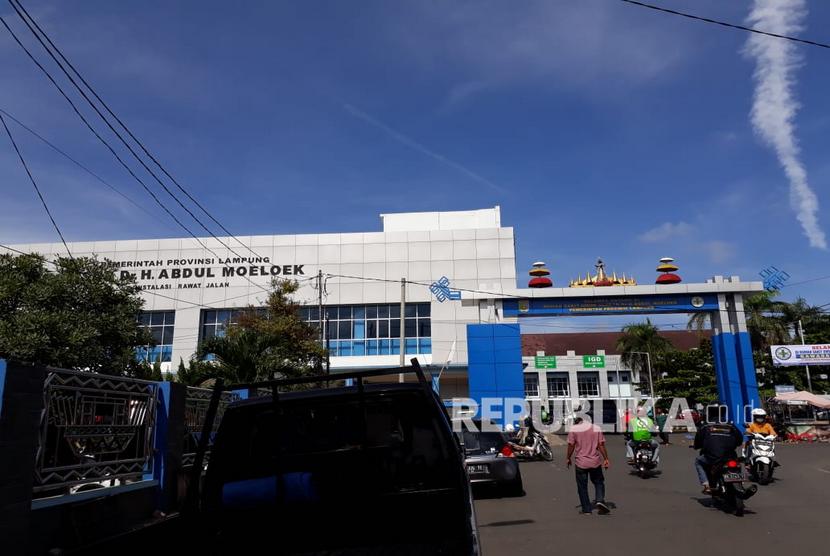 RSUD Abdul Moeloek Lampung tempat pasien BPJS meninggal dunia  diduga terlantar. Foto diambil, Rabu (12/2). 