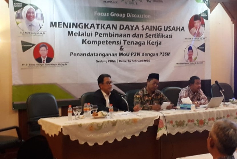  Perkumpulan Profesional dan Pengusaha Nahdliyin (P2N) menyelenggarakan Focus Group Discussion di Gedung PBNU, Jakarta Pusat, Rabu (26/2). 