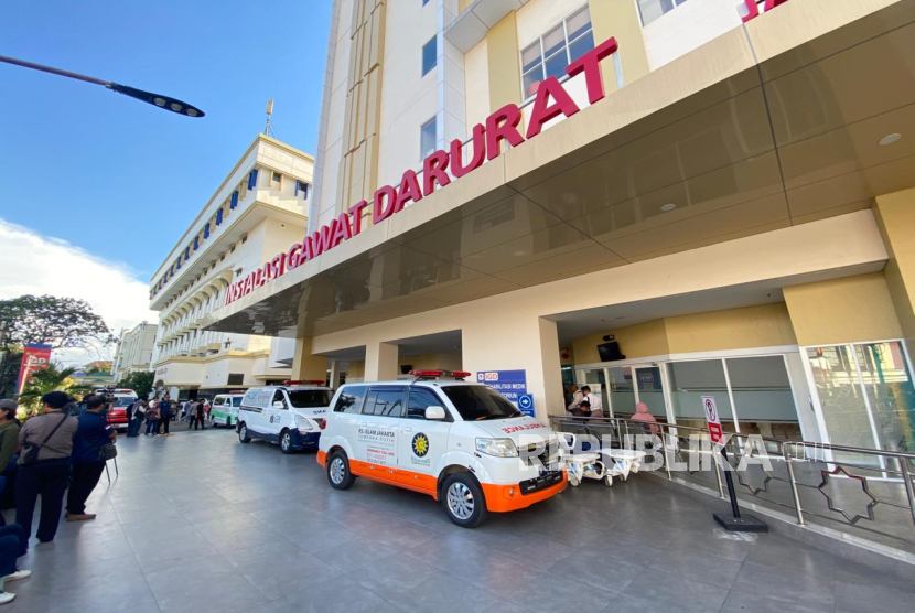 27 siswa SMA 72 korban ledakan menjalani perawatan di Instalasi Gawat Darurat RS Islam Cempaka Putih, Jakarta. 