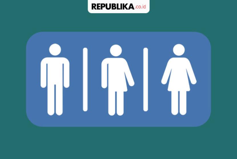 Toilet gender netral (ilustrasi). 
