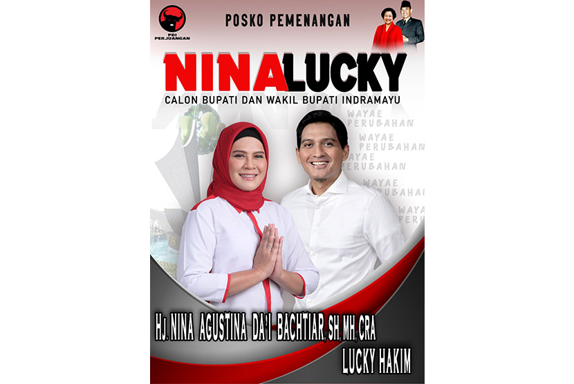 Pasangan calon Nina Agustina Da’i Bachtiar – Lucky Hakim yang diusung PDIP, Gerindra, dan Nasdem itu akan mendaftar setelah Jumatan
