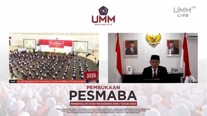 Universitas Muhammadiyah Malang (UMM) mengadakan Pengenalan Studi Mahasiswa Baru (Pesmaba) 2020 secara daring dan luring, Selasa (22/9). 