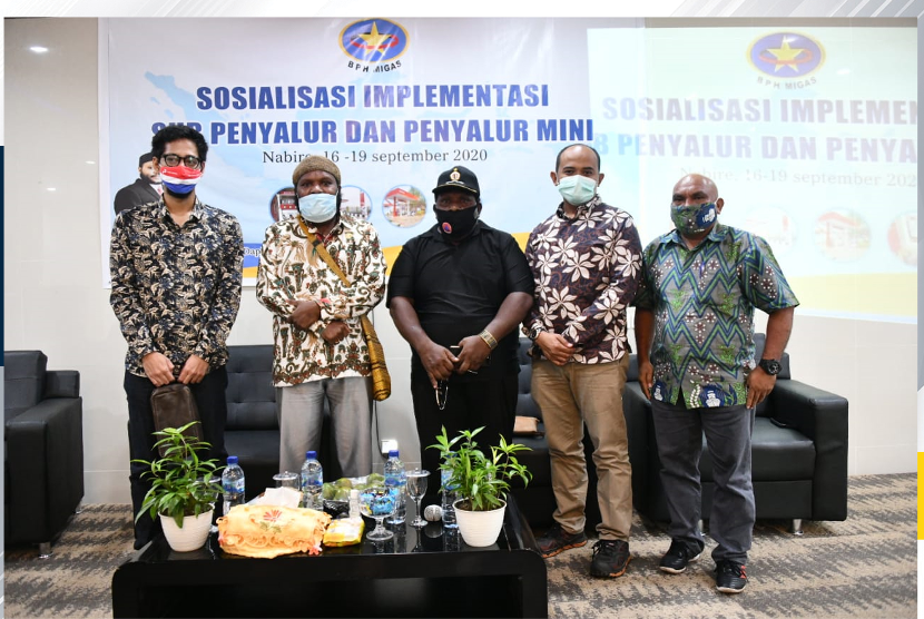 BPH Migas menggelar Sosialisasi Implementasi Sub Penyalur dan Penyalur Mini yang bertempat di Ballroom Hotel Mahavira II, Kabupaten Nabire, Papua (18/09/2020).
