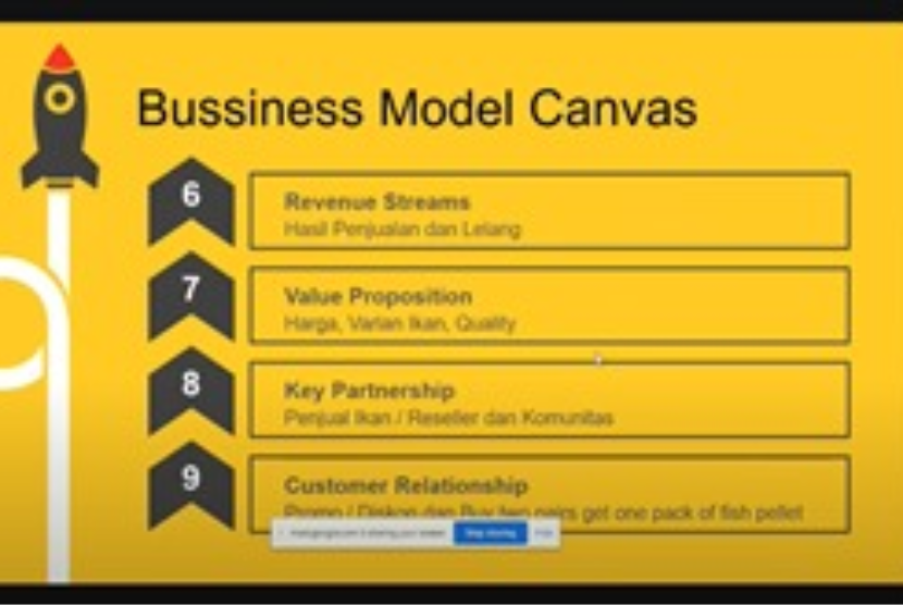 Baznas meminta para peserta beasiswa untuk mempelajari dan membuat Business Model Canvas (BMC) untuk bisnis mereka masing-masing.