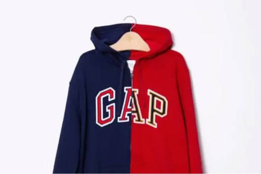 Hoodie GAP (iustrasi). Merk fesyen Gap Inc meluncurkan non-fungible token (NFT) untuk jaket bertudung, hoodie, mereka yang terkenal. 