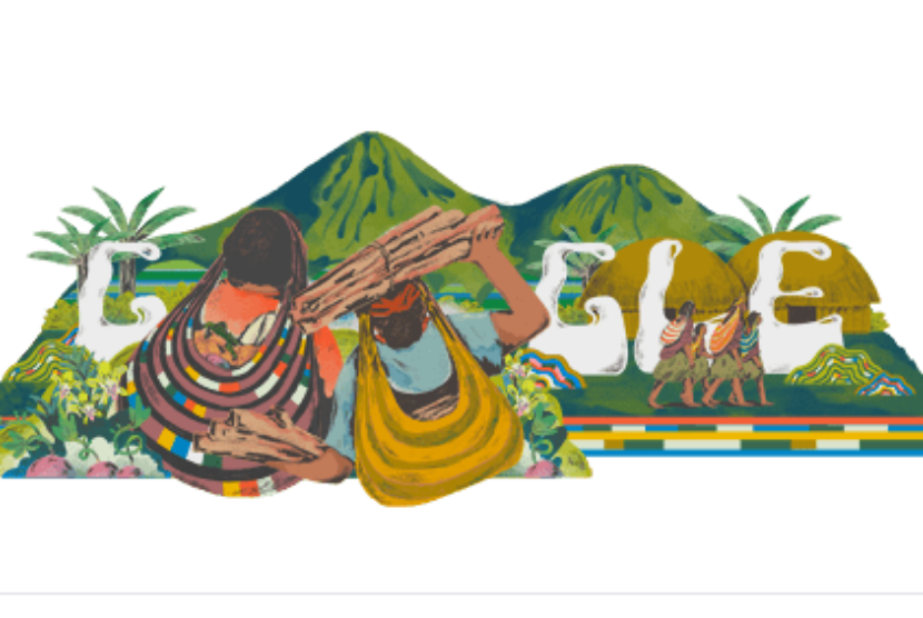 Tas noken khas Papua tampil sebagai doodle di mesin pencari Google pada Jumat (4/12).  