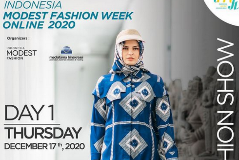 Indonesia Modest Fashion Week 2020 digelar secara online berkolaborasi dengan Shopee mulai Kamis (17/12).