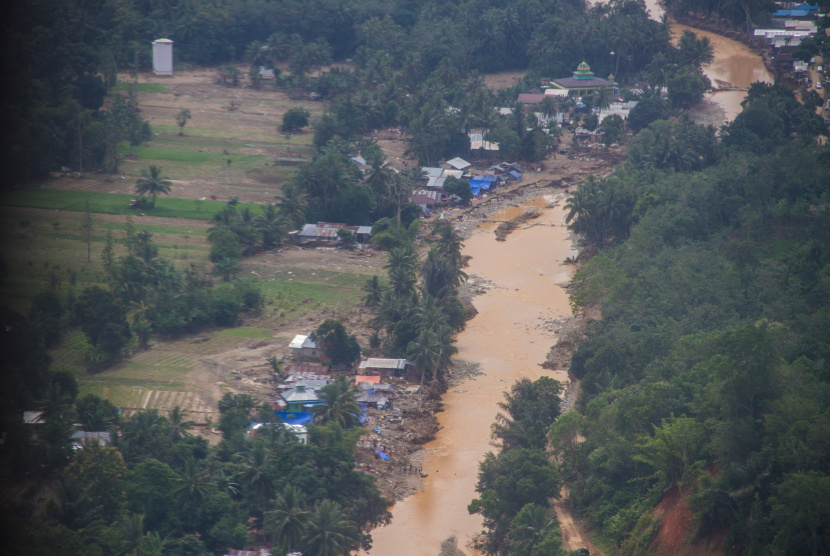 Muhammadiyah bangun hunian warga non-Muslim di Kalimantan Selatan. Foto udara Banjir di Kalimatan Selatan