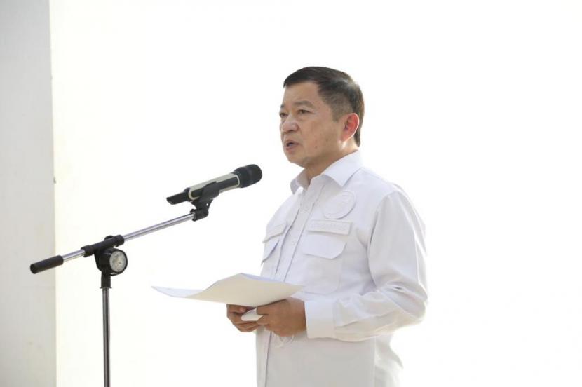 Menteri Bappenas yang juga Ketua Umum Partai Persatuan Pembangunan (PPP) Suharso Monoarfa saat berkunjung ke sejumlah daerah di Provinsi Sumatera Barat