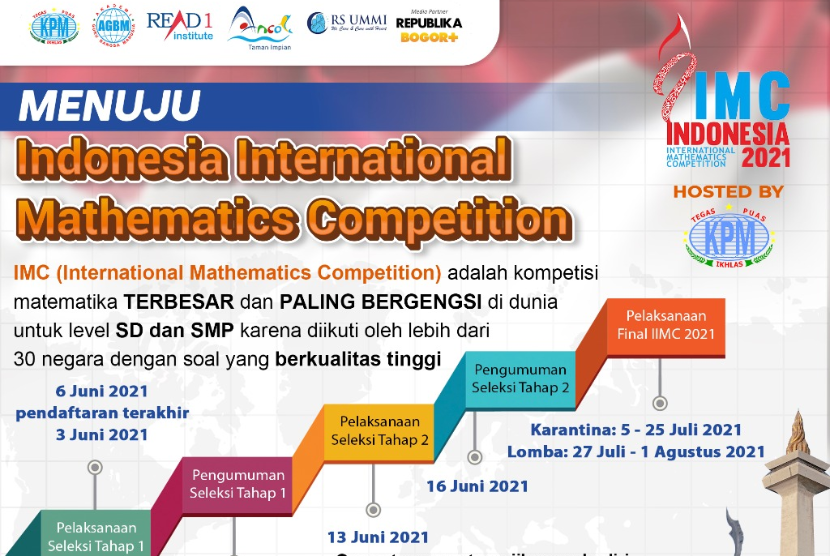 Kompetisi Matematika paling bergengsi di dunia yang bertajuk Indonesia International Mathematics Competition (IIMC) akan segera digelar. 