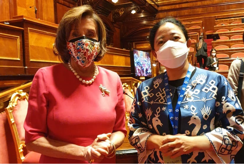 Pada Seventh Group of 20 (G20) Parliamentary Speakers Summit (P20) di Italia, Ketua DPR Puan Maharani bertemu dengan pimpinan DPR Amerika Serikat (AS), Nancy Pelosi.