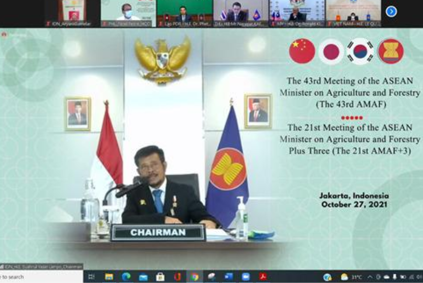Menteri Pertanian, Syahrul Yasin Limpo yang menjadi chair (pimpinan sidang) pertemuan AMAF ke 43 dan pertemuan AMAF+3 ke-21 menekankan kerja sama dalam upaya pemulihan dampak pandemi di ASEAN.