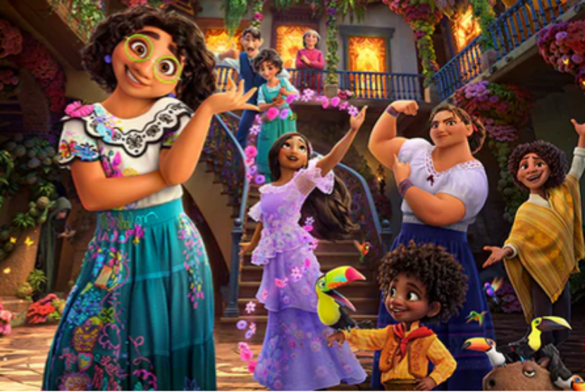 Poster film Encanto. Film animasi Disney ini merajai box office Thanksgiving.