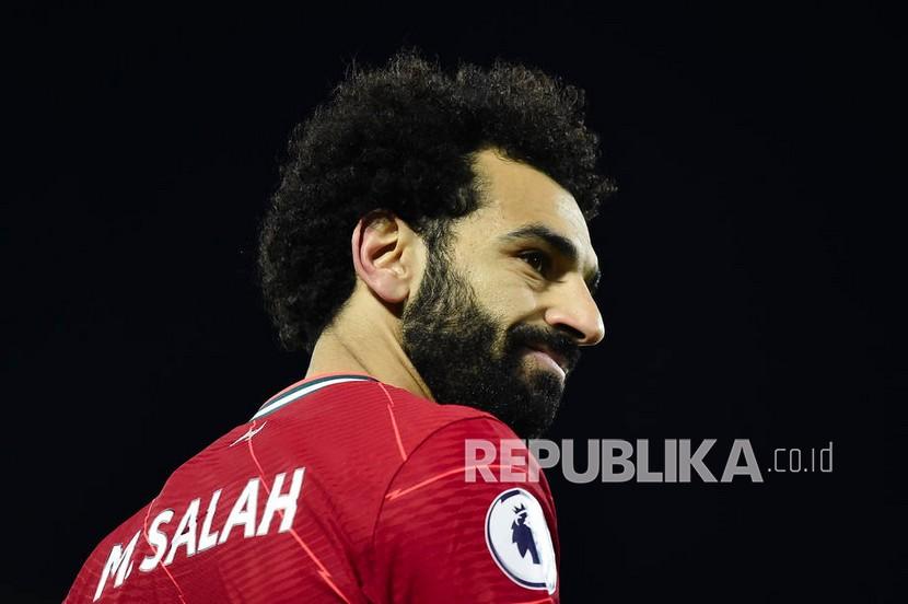 Bintang Liverpool asal Mesir, Mohamed Salah. Inter Milan wajib mewaspadai Salah saat Inter jumpa Liverpool di babak 16 besar Liga Champions.