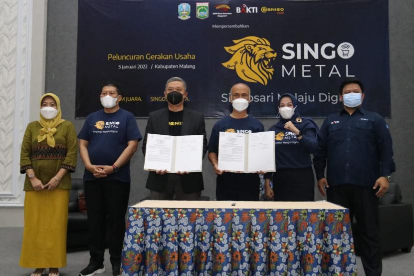 Pemerintah Kabupaten (Pemkab) Malang menghadiri acara Peluncuran Gerakan Usaha Singo Metal (Singosari Melaju Digital) dan Peluncuran Perdana Program Aplikasi BISNISO untuk UKM Singosari, Rabu (5/1).