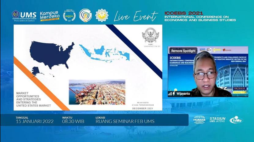 Fakultas Ekonomi dan Bisnis (FEB) Universitas Muhammadiyah Surakarta (UMS) menggelar konferensi  International Conference on Economics and Business (ICOEBS) bertema 