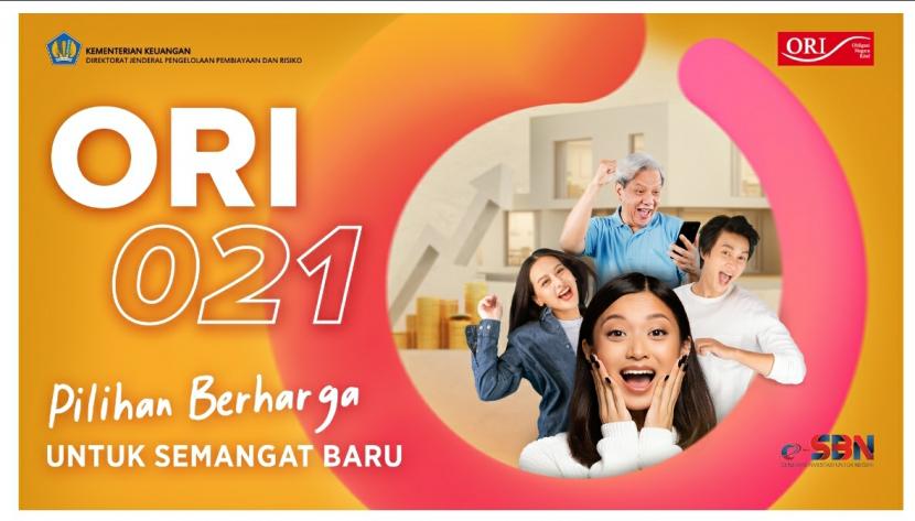 ORI021. JAKARTA-- Pemerintah resmi menawarkan obligasi negara atau obligasi ritel Indonesia (ORI) seri ORI021 mulai Senin 24 Januari 2022 hingga 17 Februari 2022.