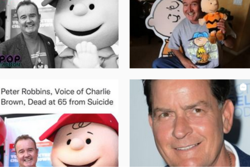 Tangkapan layar Instagram memperlihatkan foto-foto kenangan Peter Robbins, pengisi suara Charlie Brown dalam film animasi Peanut. Robbins yang mengidap bipolar meninggal dunia dengan bunuh diri. 