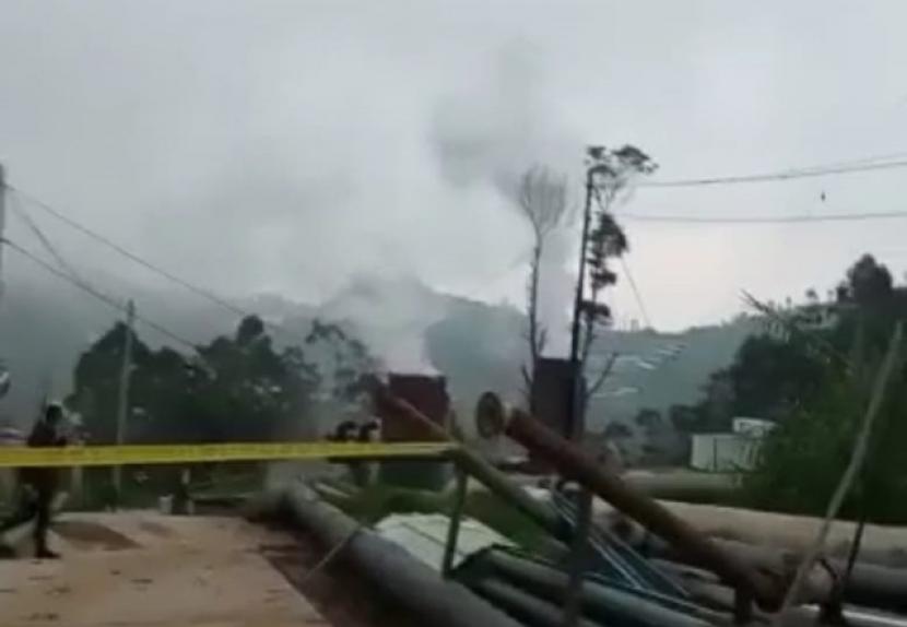 Lokasi pengeboran sumur panas bumi di lokasi PAD 28, Dieng, Wonosobo, Jawa Tengah. BPDB Banjarnegara meminta masyarakat tak panik sikapi insiden gas beracun Dieng 