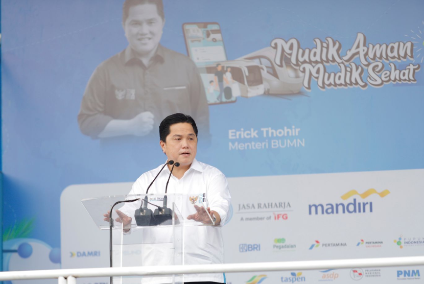 Program Mudik Sehat Bersama BUMN 2022 dilepas langsung oleh Menteri BUMN Erick Thohir. Menteri BUMN Erick Thohir mengimbau gunakan tiket daring cegah macet di penyeberangan.