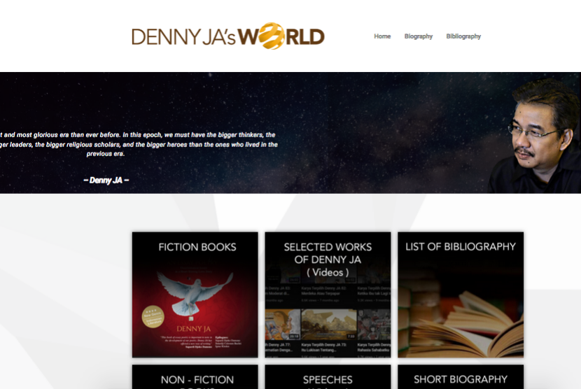 Denny JA meluncurkan webside yang berisi 300 karyanya.