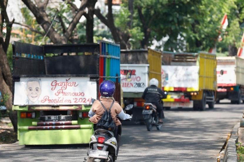 Ratusan sopir truk menyatakan dukungan untuk Ganjar maju di Pilpres 2024