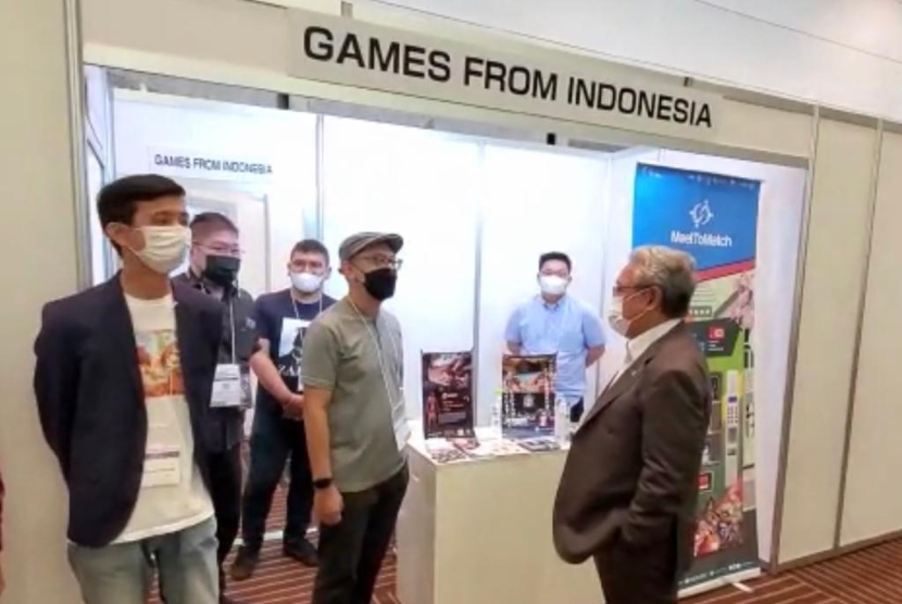 Duta Besar Republik Indonesia (Dubes RI) untuk Jepang Heri Akhmadi membuka Paviliun Indonesia di Tokyo Game Show 2022, Kamis (15/9/2022). KBRI Tokyo meresmikan Indonesia Trading House Rabu (21/9/2022).
