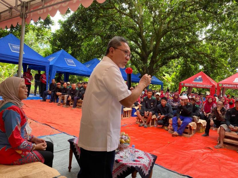 Menteri Perdagangan Zulkifli Hasan saat acara ‘Panen Raya Perkebunan Mangga dan Launching Ekspor Perdana Mangga Indramayu Mendunia’ di Indramayu, dalam keterangan, Kamis (13/10/2022). 