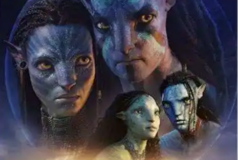 Poster Avatar: The Way of Water. Sekuel Avatar ini tayang di bioskop pada 16 Desember 2022. Sutradara James Cameron kini sedang menyiapkan Avatar 3.