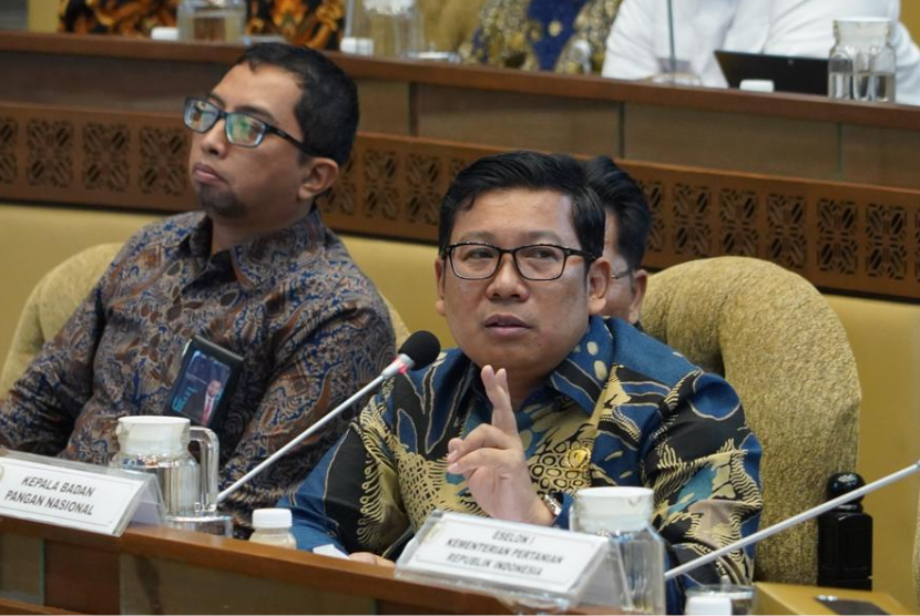 Kepala Badan Pangan Nasional/National Food Agency (NFA) Arief Prasetyo Adi saat menghadiri apat Dengar Pendapat (RDP) bersama Badan Pangan Nasional/National Food Agency (NFA), Kementerian Pertanian, BULOG, dan ID FOOD, Rabu, (23/11/2022), di Jakarta. NFA mendukung penuh keputusan RDP terkait pemenuhan cadangan beras BULOG tersebut, pasalnya saat ini Indonesia benar-benar membutuhkan tambahan stok cadangan beras untuk intervensi pasar dan mengantispasi kondisi tidak terduga seperti bencana.