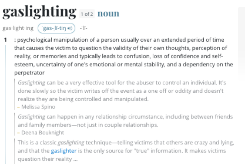Gaslighting menjadi kata yang paling banyak dicari di situs Merriam-Webster.