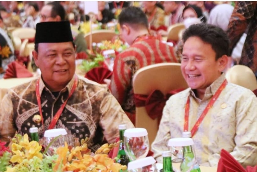 Gubernur Kalimantan Selatan (Kalsel) Sahbirin Noor mengahadiri Pertemuan Tahunan Bank Indonesia (PTBI) 2022, yang digelar di Jakarta Conventions Centre (JCC), Rabu (30/11/2022). 