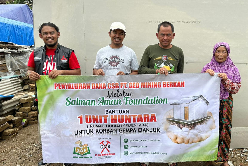 PT Geo Mining Berkah melalui Salman Aman Foundation kerja sama dengan Pajero Indonesia cabang Pajajaran memberikan bantuan Hunian transisi menuju tetap (huntrap) untuk korban gempa Cianjur. 